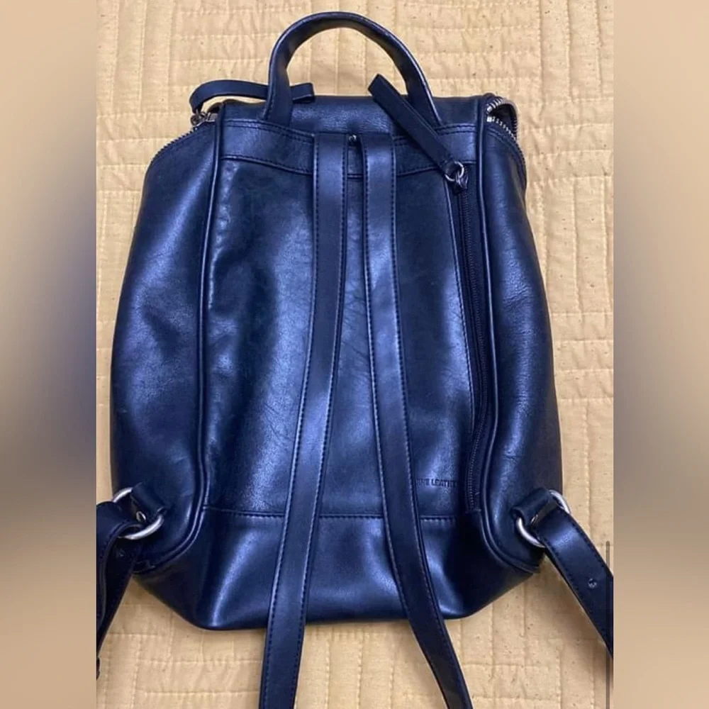Nine West Black Leather Mini Backpack